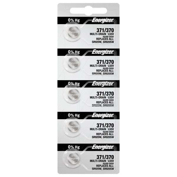 Energizer 371/370 1.55V 34mAh Silver Oxide Watch Battery