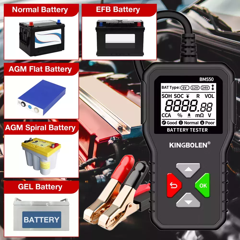 Kingbolen Vehicle Battery Tester 6-24V - Image 4