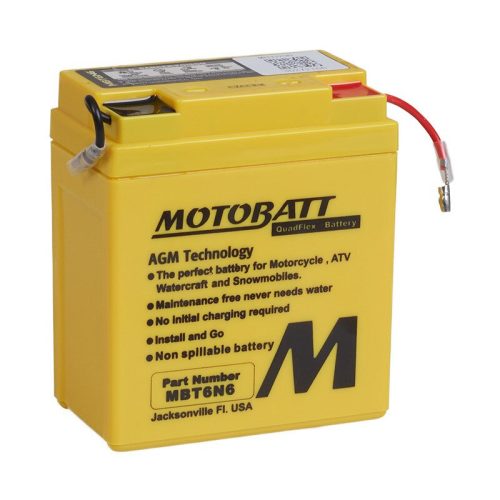MBT6N6 Motobatt 6V AGM Battery